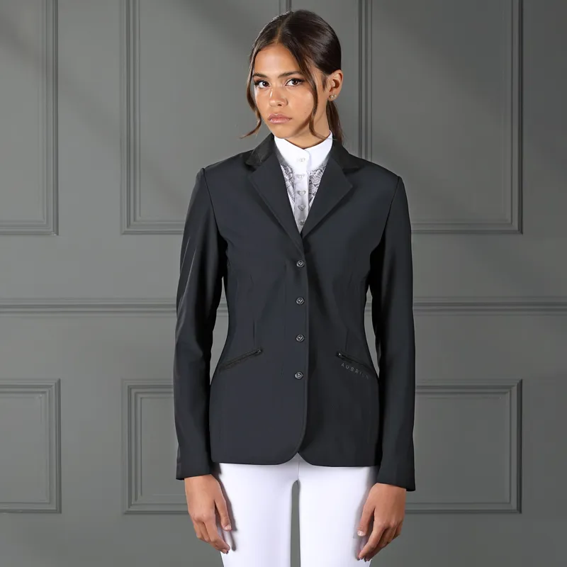 Shires Aubrion Ladies Bolton Show Jacket - Black-2